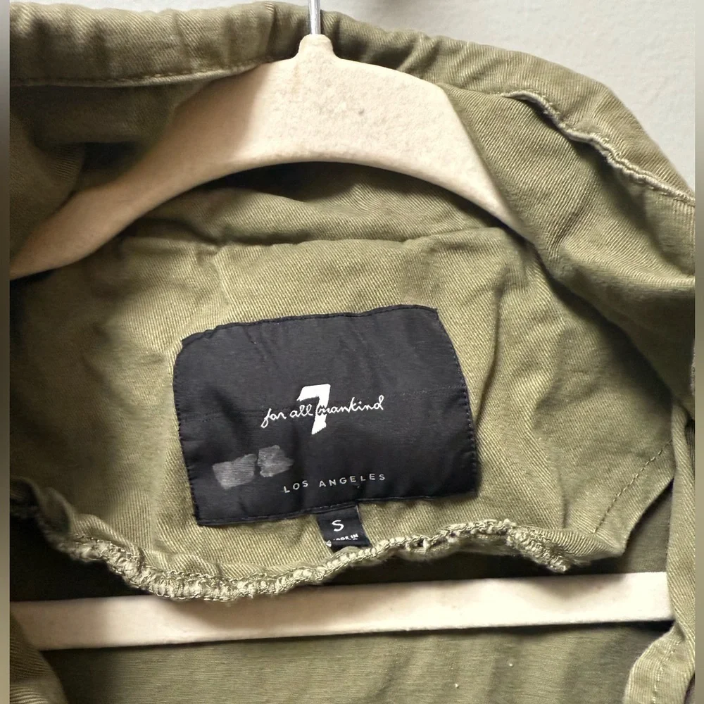 Y2K Seven for all Mankind Military Hooded Women Parka Coat size S - Picture 6 of 6